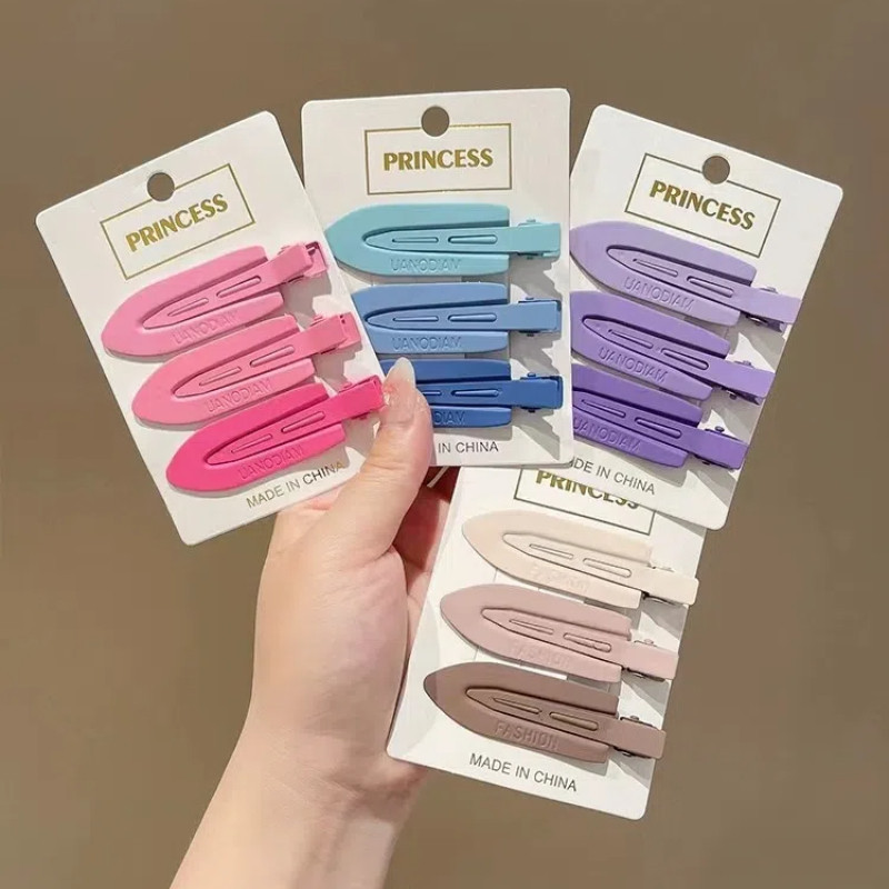 กิ ๊ บติดผมไร ้ รอยต ่ อ Dopamine สีลูกกวาดเกาหลีหวาน Bangs สําหรับผู ้ หญิง