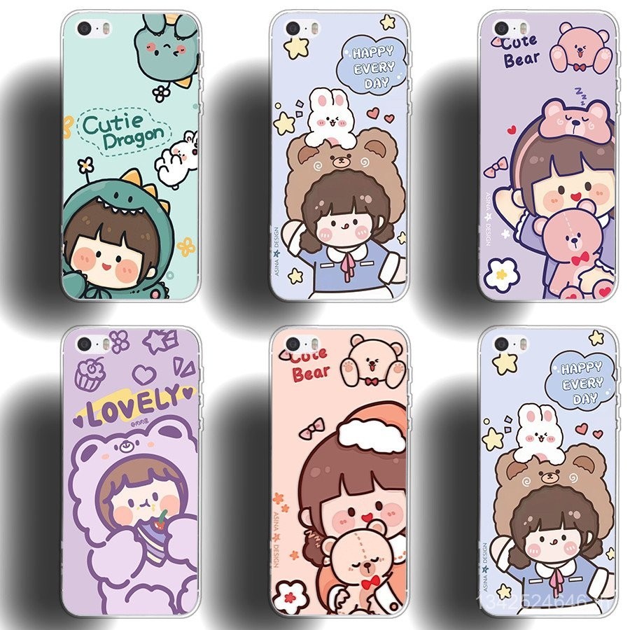 เหมาะสําหรับiphone 5 5S SE SE2020 2022 เคสโทรศัพท์TPU soft shell soft Electroplatedปุ่มดูดซับแรงกระแทกเกราะป้องกัน
