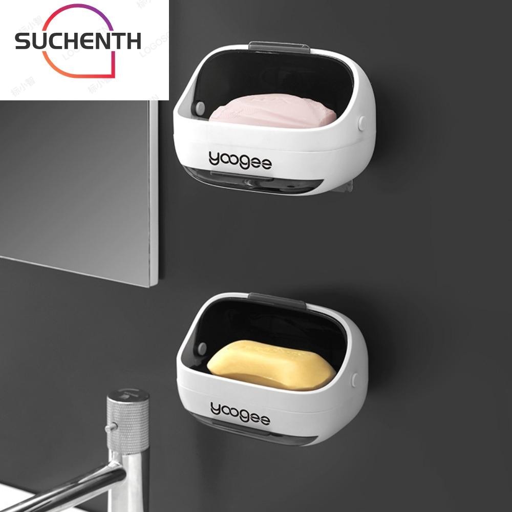 ซูเชนธ กล่องสบู่, ติดผนังพร้อมฝาปิดที่ใส่สบู่ท่อระบายน้ํา, กล่องจานสบู่พลาสติกแบบมีกาวในตัวคุณภาพ ห้องอาบน้ํา