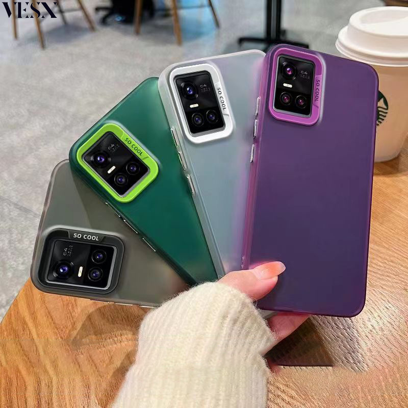 กรณีโทรศัพท์มือถือกันกระแทกด้วยเลเซอร์สีสำหรับ VIVO Y78 Y78+ Y30 Y50 Y33T Y33s Y21 Y21s Y21a Y21T Y21E Y11 Y12 Y15 Y17 Y76 Y16 Y17s 4G 5G 2024