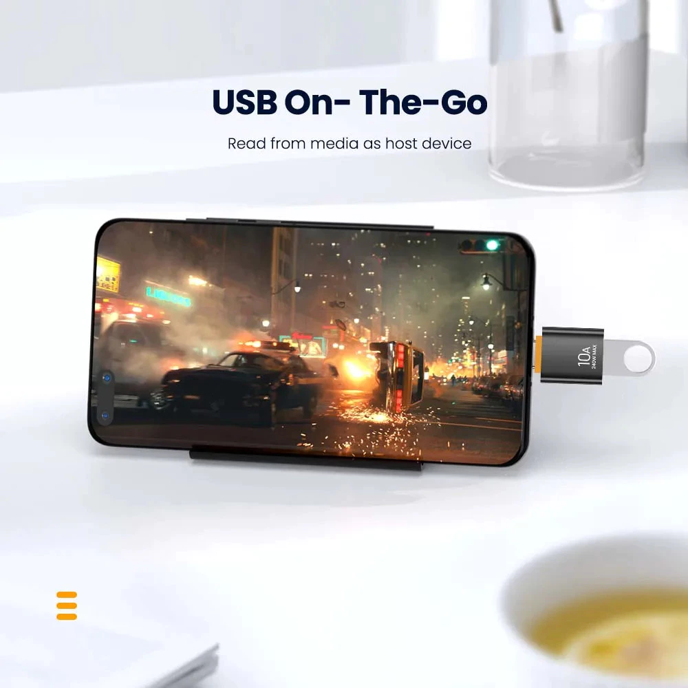 USB2.0 ถึงอะแดปเตอร์ Type C USB-C otg Fast Charging Connector Type C ชาย USB หญิงแปลง OTG 10A สําหรับแล็ปท็อปสมาร์ทโฟน thumbnail 3