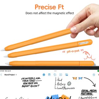 Fonken กล่องดินสอสําหรับ Aple Pencil Pro การจับคู่สีซิลิโคนอ่อนนุ่มฝาครอบป้องกันบางเฉียบสําหรับ i-Pad Pencil Pro