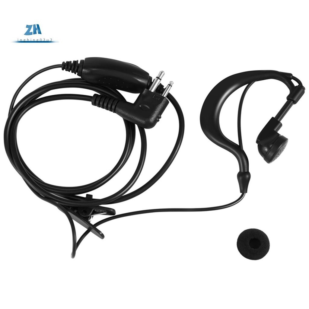 ชุดหูฟังหูฟังวิทยุสองทางพร้อม PTT Miniphone 2-Pin Walkie Talkies CLS1110 CP200 CP185 GP88-Soft Comfort Fit สําหรับสวมใส่ยาว & Crystal Clear