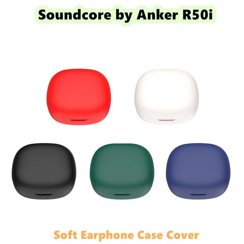 READY STOCK!นําไปใช้กับ Soundcore by Anker R50i เคส Case เคสหูฟัง แฟชั่นสีทึบ ซิลิโคนนุ่ม