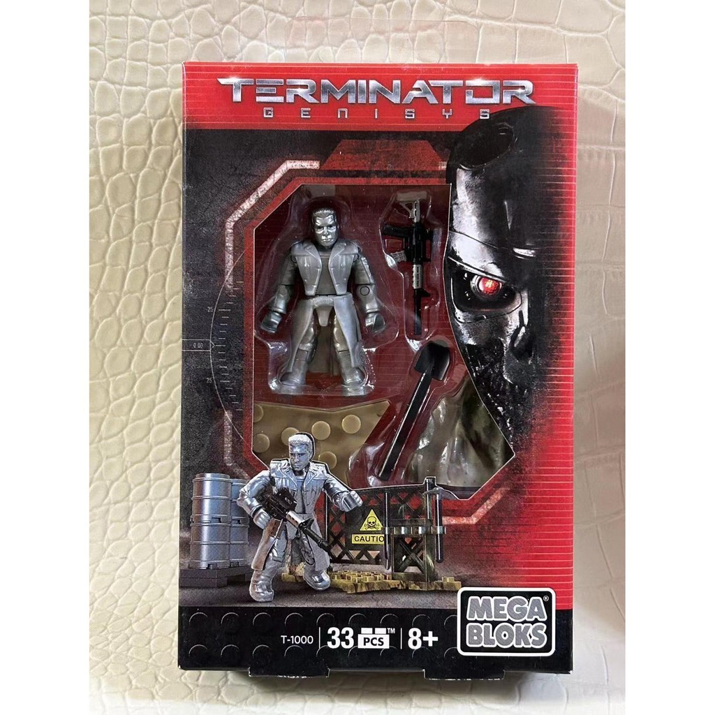 Ins MEGA BLOKS MEGA BLOKS Terminator ฉากภาพยนตร์ Building Block Man ตกแต่ง