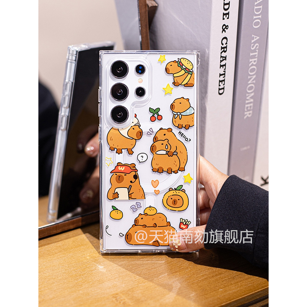 เหมาะสําหรับ Samsung s25ultra เคสโทรศัพท์แม่เหล็ก s23fe Shishi S24u + Plus s22plus พร้อมวงเล็บเหมาะสําหรับฤดูร้อนโปร่งใสน่ารักการ์ตูนเกาหลีไร้สายชาร์จเทพธิดาอย่าชน Ultra-Thin ราคา ถูกที่สุด ดีลบีเคเค แกลเลอรีภาพที่ 2