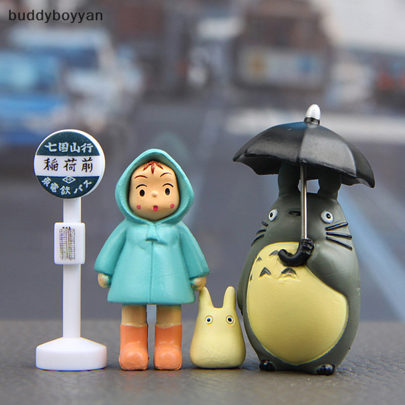 Bbth 4 ชิ้น/ล็อต 3-5 ซม.อะนิเมะเพื่อนบ้านของฉัน Totoro Action Figure ของเล่น Hayao Miyazaki ของขวัญ Vary