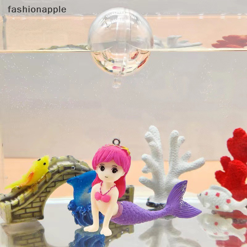 [fashionapple] Floag เครื่องประดับตกแต่งปลา Beach Mermaid Aquarium จี้ขนาดเล็ก Creative ภูมิทัศน์หัตถกรรมจี้สต็อกใหม่