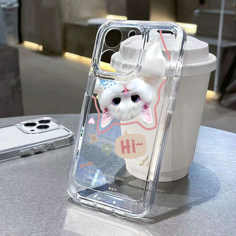 น่ารักการ์ตูนแมว Lucky Bear รูปแบบสําหรับ Samsung Galaxy S23 FE S24 S23 Ultra S22 S21 Plus S21 S20 FE หมายเหตุ 20 Ultra ฟักทองแมงมุม Ghosts โปร่งใสปกอ่อน