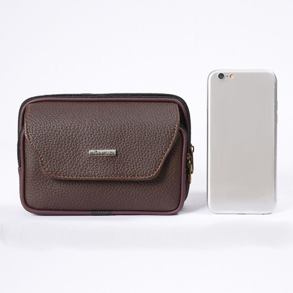 Tonfashion กระเป๋าคาดเอวผู้ชาย, Sport PU Leather Bum Belt Pack, กระเป๋าใส่โทรศัพท์กันน้ําสําหรับเดินทางสบาย
