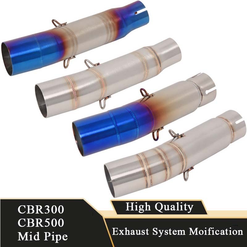 ท่อลิงค์แบบสวมสําหรับ CBR300 CBR300R/F 2013-2019 CBR500R CB500X/F 2012-2020 เชื่อมต่อกับ 51MM/2" ID 