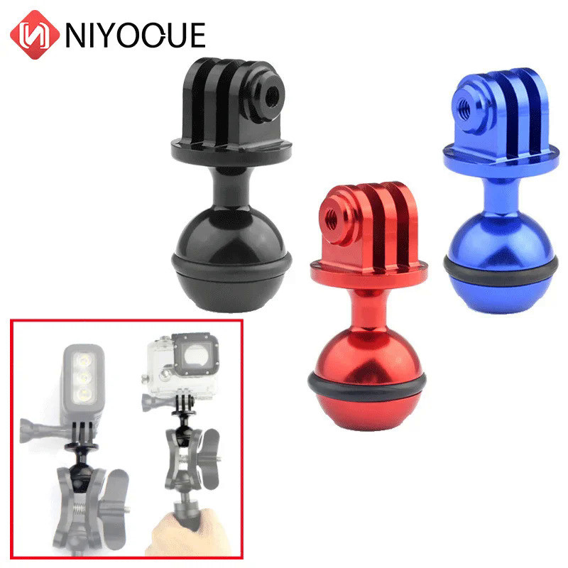1 inch Ball Head Mount Adapter Aluminium alloy For Go Pro 10 9 8 7 6 5 Action Camera for RAM Mounts 