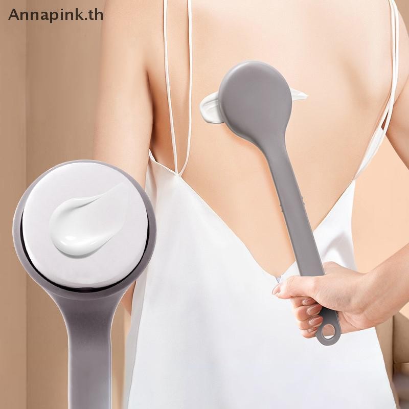 Ank Lotion Applicator Body Wash Brush แปรงเบาะ Long Reach Handle Self Application สําหรับกลับฟุตครีมบํารุงผิว EN