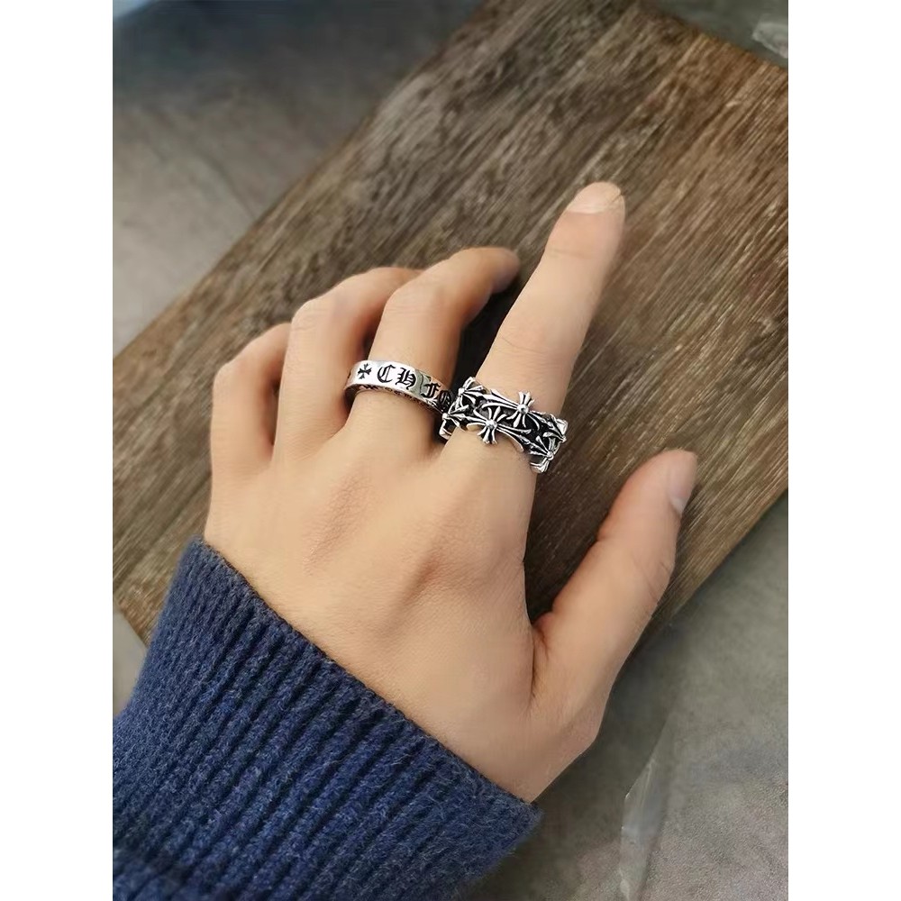 CH♥ แหวน/925 เงินผู้ชายผู้หญิงแหวน Cross Eternal ดาวห้าแฉกแหวนต่างๆ 111 ราคา ถูกที่สุด ดีลบีเคเค แกลเลอรีภาพที่ 2