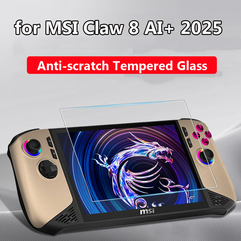 คุณภาพสูงกระจกนิรภัยสําหรับ MSI Claw 8 2025 หน้าจอ HD Protector ฟิล์ม Anti-scratch สําหรับ MSI Claw 