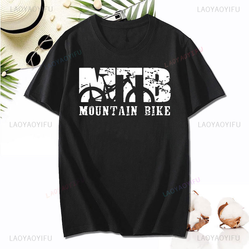 Mountain Biker Vintage Mtb Make T Cotton Tshirt คอลูกเรือ Tee Outdoor Shortsleev