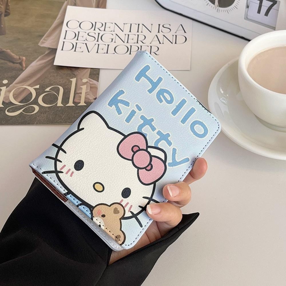 Uumir ปกหนังสือเดินทาง, Hello Kitty PU หนังหนังสือเดินทาง,น่ารัก Multi-function สี่เหลี่ยมผืนผ้ากันน้ําผู้ถือหนังสือเดินทางอุปกรณ์เสริมการเดินทาง
