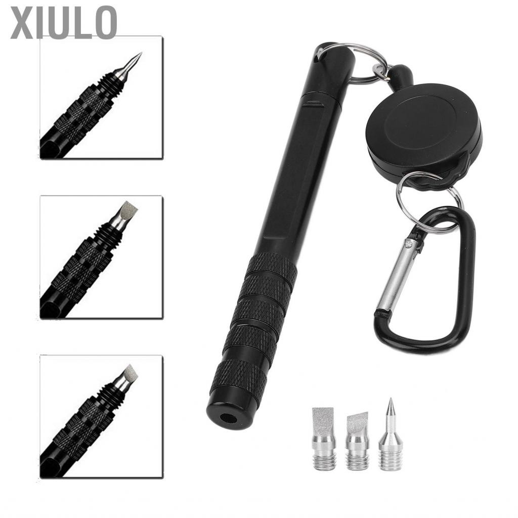 Xiulo Oreilet Golf Sharpener Tool RE ROOVING ด้วย 3 หัวที่เปลี่ยนได้ 3 หัวทำความสะอาดเพลาสำหรับ U แล