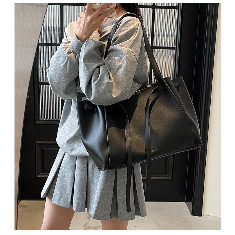 2025 Spring One Size Zipper PU Ladies Tote Shoulder Bag