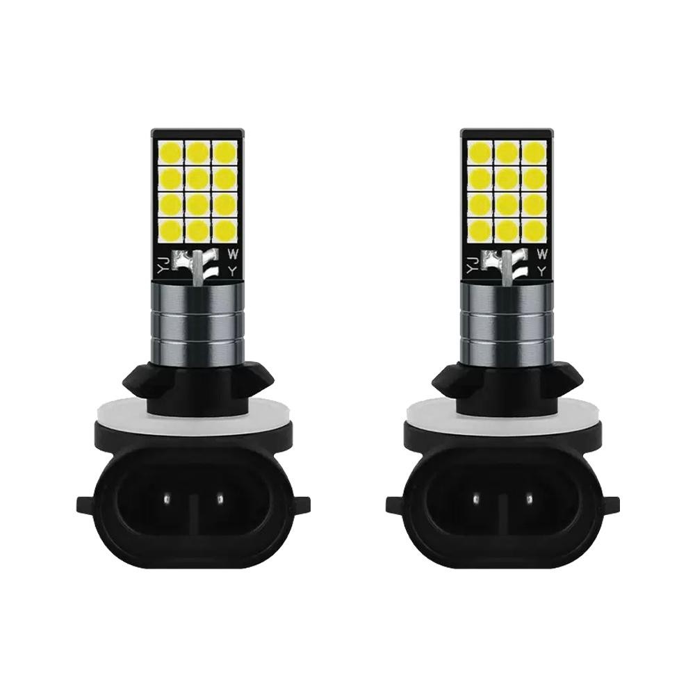 ไฟตัดหมอก  ขาว+ขาว รถมีขั้ว 881 ขั้ว 880 1 คู่ รถยนต์ มอเตอร์ไซค์ หลอดไฟ LED Car รถจักร ราคา ถูกที่สุด ดีลบีเคเค แกลเลอรีภาพที่ 3