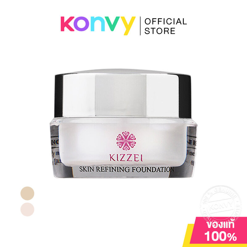Kizzei Skin Refining Foundation 5g คิซเซ่ รองพื้นเนื้อสัมผัสบางเบา.