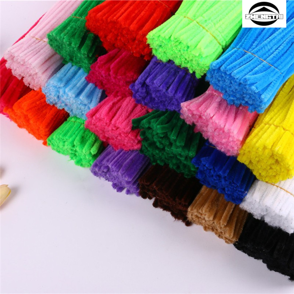 ด้ายกำมะหยี่ Chenille สีพาสเทล งานฝีมือDIY ✨คุณภาพพรีเมียม สำหรับประดิษฐ์ดอกไม้ ของเล่น