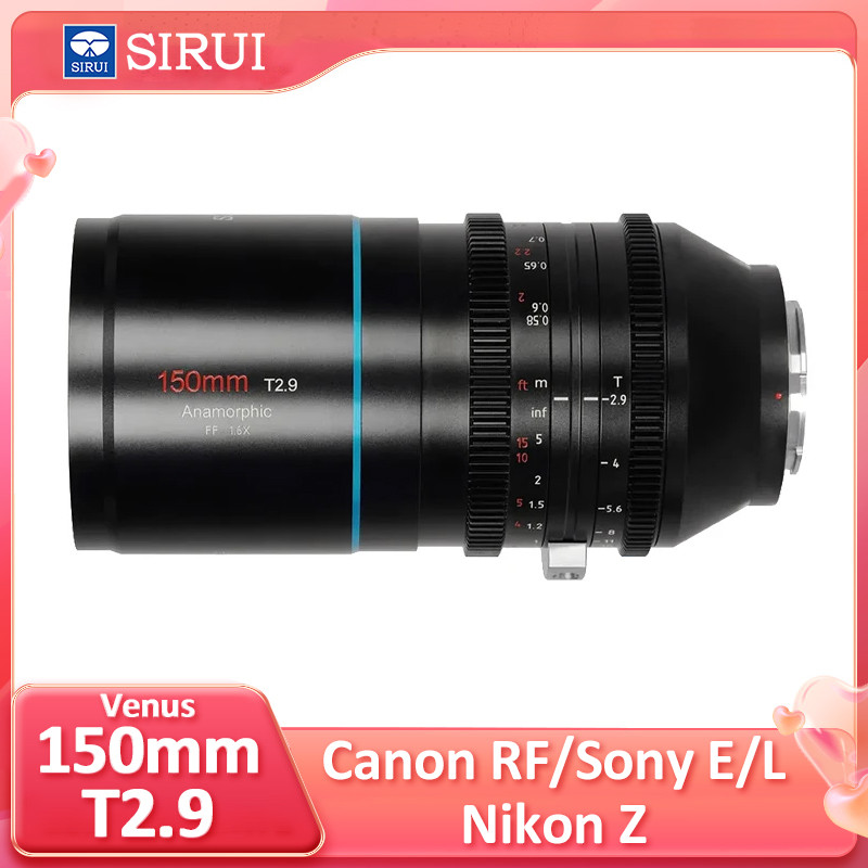 SIRUI Venus 150mm T2.9 1.6x กรอบเลนส์วิดีโอ Anamorphic Cine สําหรับ Sony E Nikon Z Canon R5C R8 L mo
