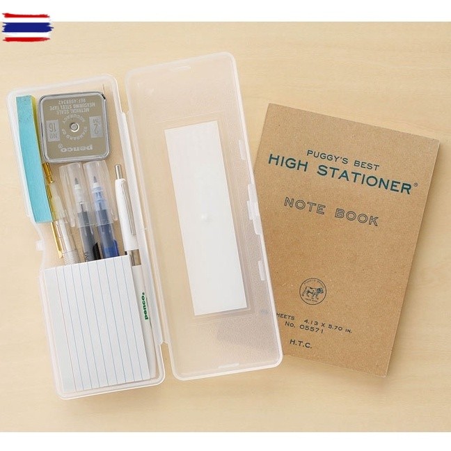 Penco Storage Conner Pen Case Clear HGP079-CL / กล่องดินสอ สีใส แรนด์ Penco จากประเทศญี่ปุ่น