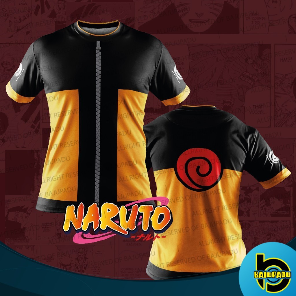 PADU FAZZ NT03 - BAJU UZUMAKI N4RUTO ZIP BLACK ORANGE AN1M3 CLAN คอสเพลย์