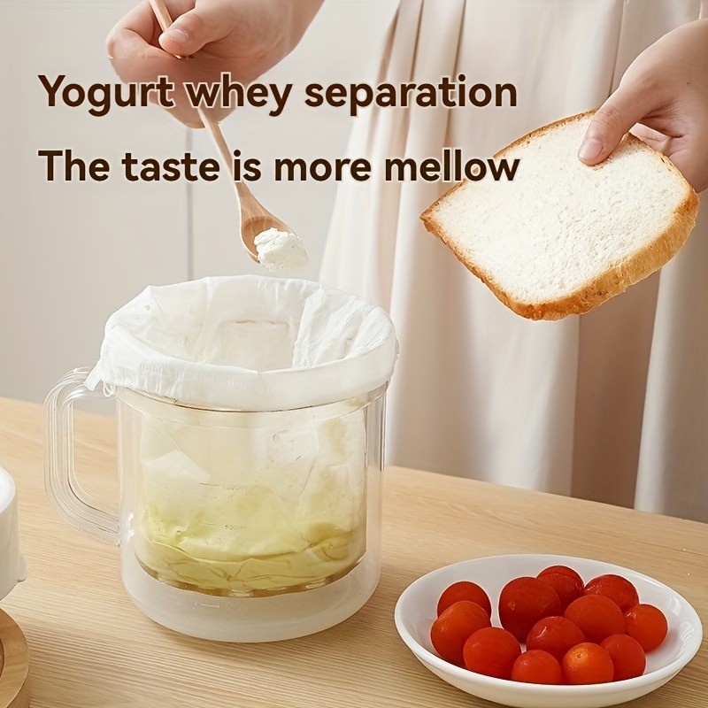 PET Material Yogurt Strainer with Spiral Filter, Kitchen Gadget for Smoothies and Juices, Easy Clean