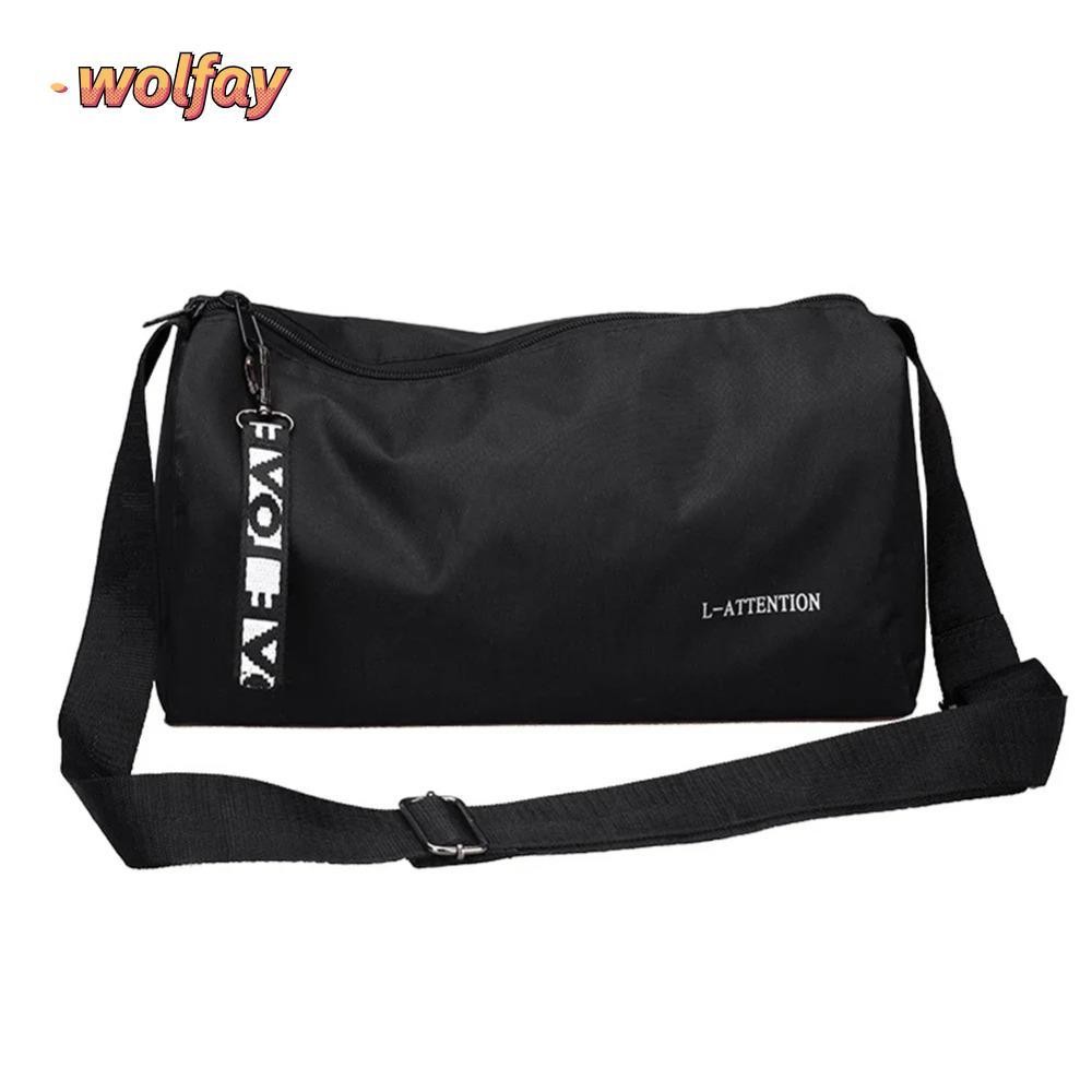 Wolfay กระเป๋าออกกำลังกาย กระเป๋าเก็บของความจุขนาดใหญ่ น้ำหนักเบามาก กระเป๋าเดินทางแฟชั่น ไนลอน 600D สายปรับได้ กระเป๋าเดินทางออกกำลังกาย
