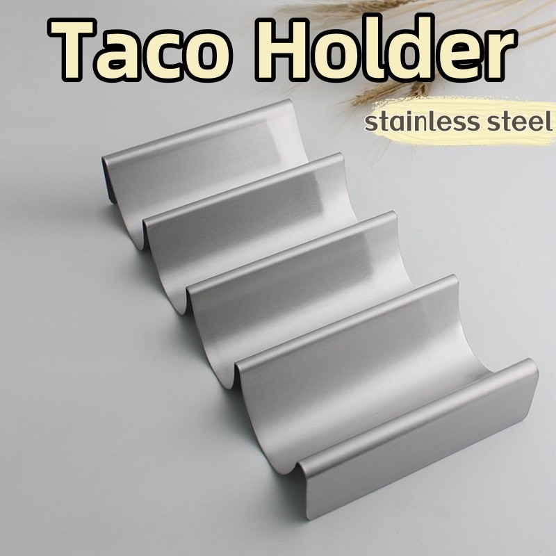 สแตนเลส Taco ผู้ถือ Taco Rack สําหรับห้องครัวเม็กซิกันอาหารร้านอาหาร Taco Stand 4 Tortilla