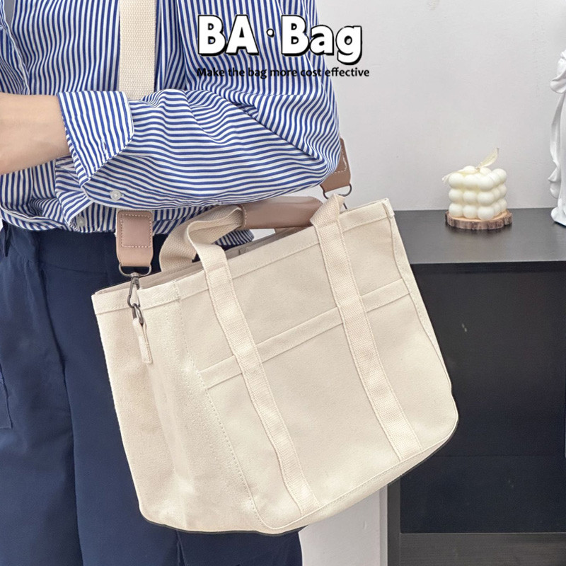【STOCK IN Thailand】Ins Mommy Bag Portable Canvas for Mother Baby Fashion Multifunctional One-Shoulde