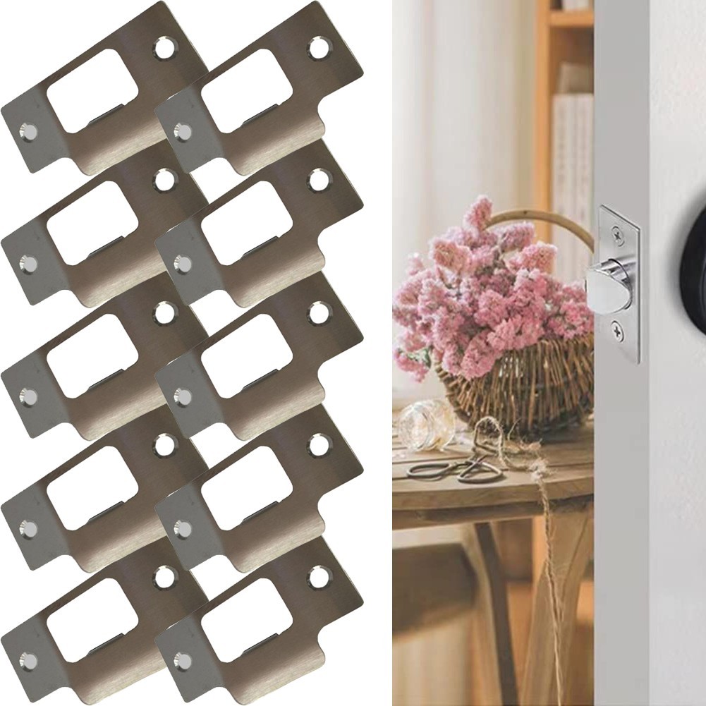 Llma_คุณภาพสูงสุด 5/10 ชิ้นมาตรฐาน Tubular Latch เปลี่ยน Striker แผ่นชุบนิกเกิล - รูปที่ 2