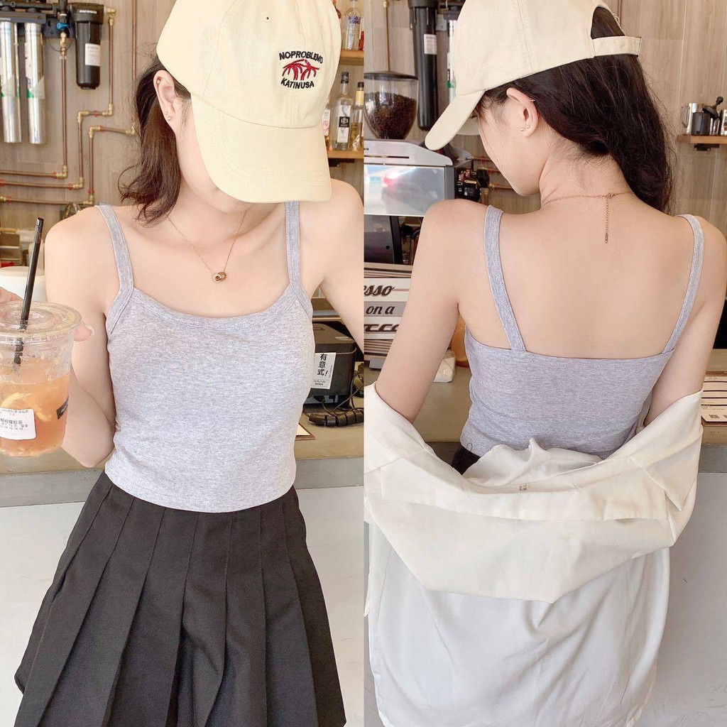 CY.เสื้อกล้าม มีฟองน้ำในตัว ใส่สบาย สวย มีสไตล์เป็นของตัวเอง  มีหลายสี Clothing Women Lady ผู้หญิง