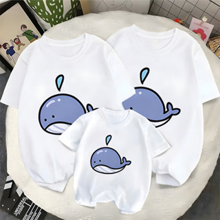 🔥พร้อมส่ง&COD🔥RINA STUDIO มีลายพิมพ์ของวาฬ เป็นเสื้อครอบครัว…