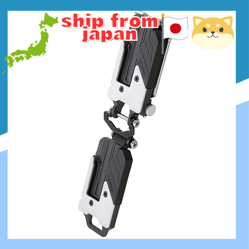 Tajima SEF System Adjustable Dual Tool Holder for Belt - Easy Attach/Detach, Space-Saving, Flexible Configuration, Reduces Waist Strain, Prevents Tool Drops