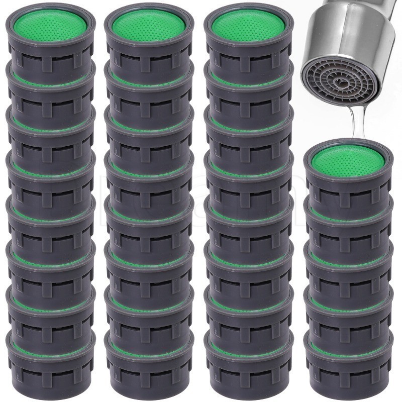 20 ชิ้นก๊อกน้ํากรอง - Faucet Flow Restrictor - หัวฉีดกรอง Bubbler - อะแดปเตอร์ประหยัดน้ํา - พลาสติกแตะ Aerator - อุปกรณ์กรองห้องครัว - เปลี่ยน, Splash-proof