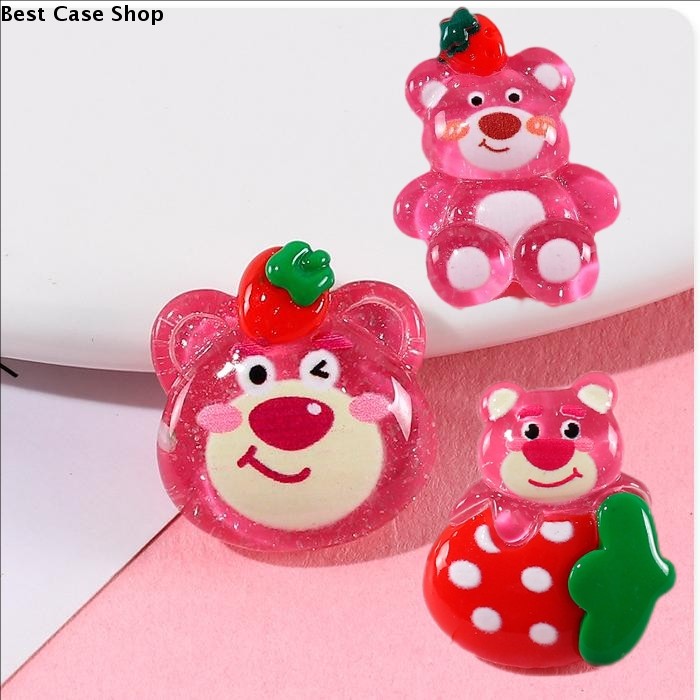 【Sticker Set】 Phone Stickup วางโทรศัพท์น่ารักสไตล์โทรศัพท์ตุ๊กตาง่าย สตรอเบอร์รี่แบร์ Strawberry bear GZTZ001