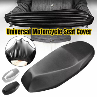 Motorcycle Seat Cushion Cover Universal Motorcycle PU Leather Cushion Sunscreen Cover Waterproof Elastic Motorcycle Seat Protection