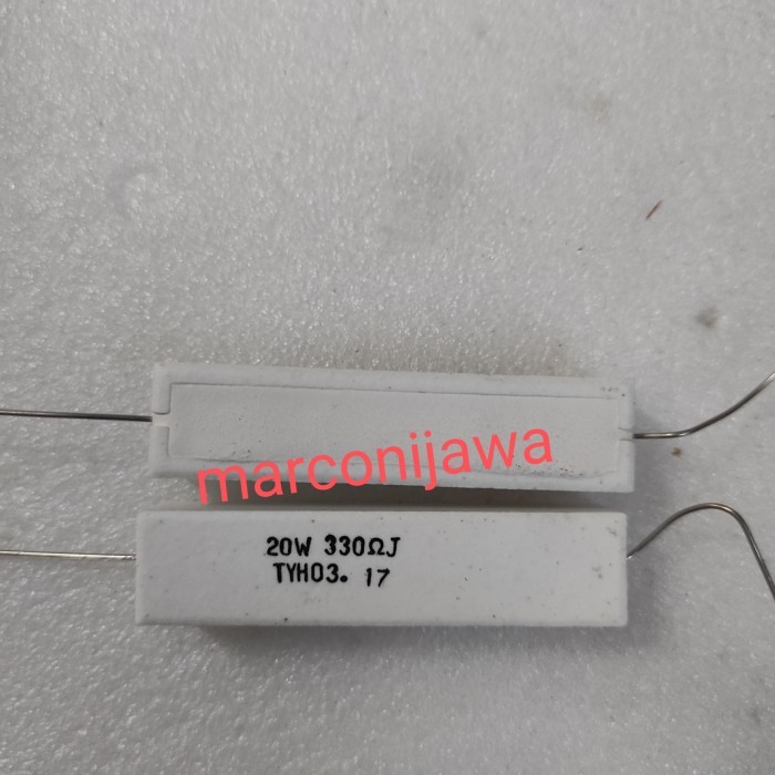 AS01 Resistor 20watt 330ohm สีขาวเดิม