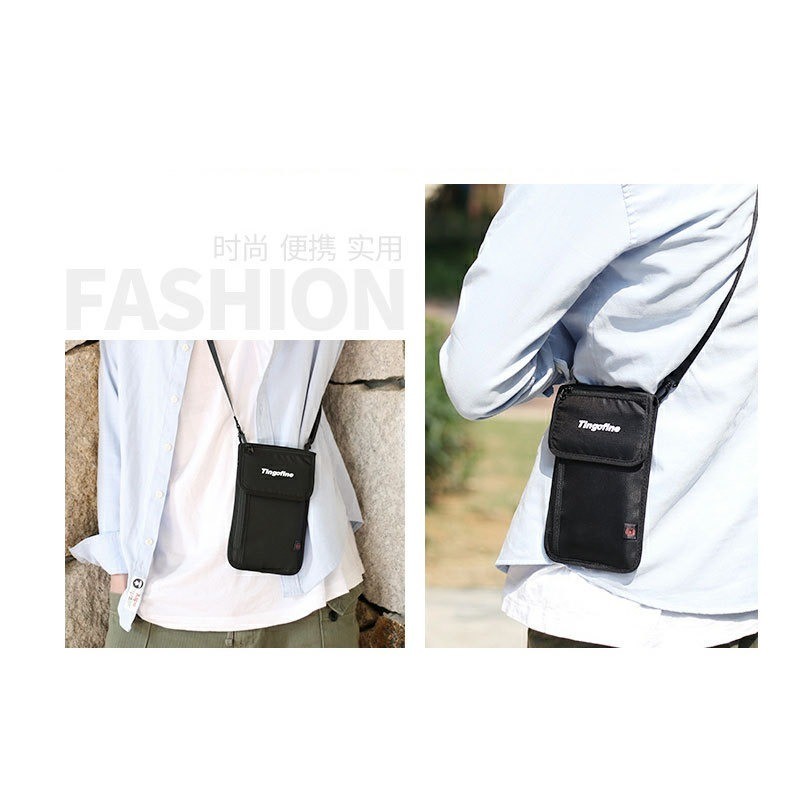 กระเป๋าซ่อนเงิน กระเป๋าใส่หนังสือเดินทาง กระเป๋าใส่แฟ้มกันขโมยอเนกประสงค์ เดินทาง ช่องเก็บของเยอะ