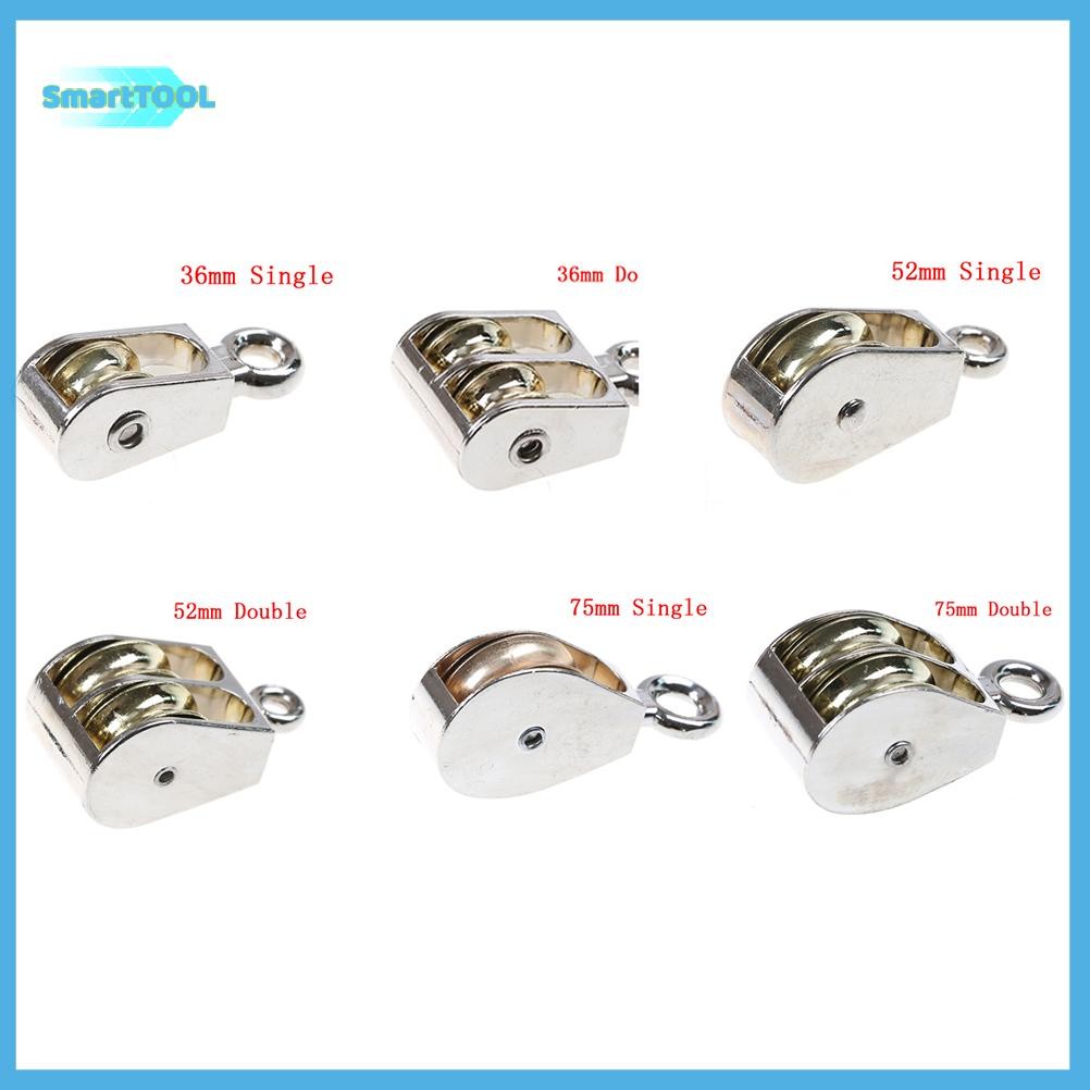 UTZN> 36/52/75 มม.โลหะ sheave สังกะสีอัลลอยด์รอกเดี่ยว/คู่สําหรับ diy ใหม่