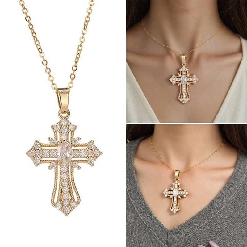 สร้อยคอไม้กางเขนโลหะผสมอินเทรนด์ MDD สําหรับปรับแต่งการแสดงออกของเชื่อฟังและสไตล์