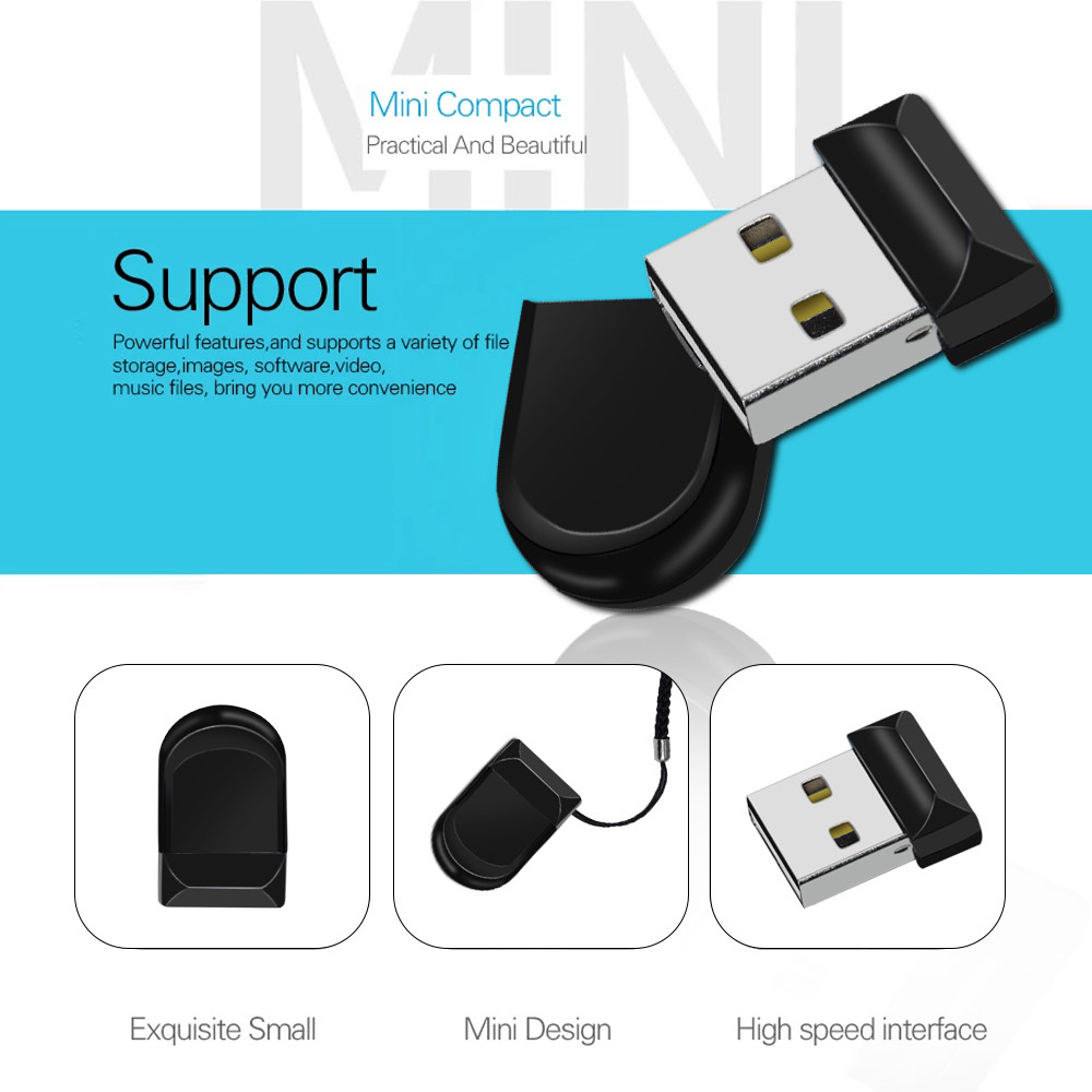Super Mini USB แฟลชไดรฟ์กันน้ํา Pendrive 64GB 32GB 16GB 8GB 4GB ความจุจริง USB 2.0 Memory Stick Thumbdrive ราคา ถูกที่สุด ดีลบีเคเค แกลเลอรีภาพที่ 4