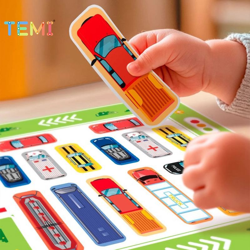 ⭐การจัดส่งในประเทศไทย⭐ Temi แม่เหล็กเขาวงกตที่จอดรถเกมปริศนาแม่เหล็กเขาวงกตรถ Huarongdao เด็กตรรกะคิดการฝึกอบรมของเล่นของขวัญ - รูปที่ 7