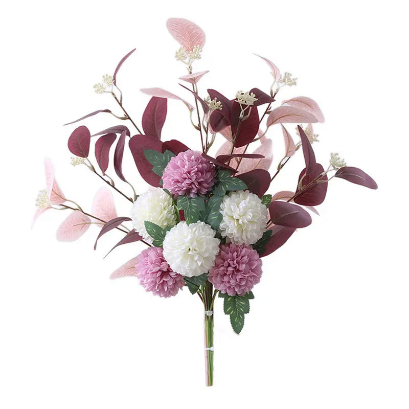 White Fake Flowers Blue Bouquet Hydrangea Artificial Flowers Chrysanthemum Silk Flowers Artificial f