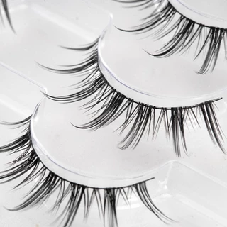 BACK2LIFE 8 คู่ Little Devil Full Strip Lashes, ธรรมชาติดูหนาแน่นขนตาปลอม, Grafting Long Lasting Soft DIY Eye Lashes แต่งหน้า