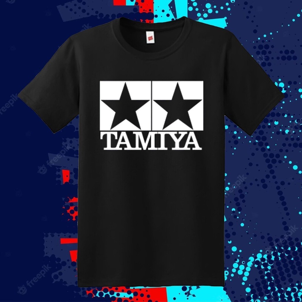 Tamiya Logo Car Toys 90S เสื้อยืดสีดําผู้ชาย