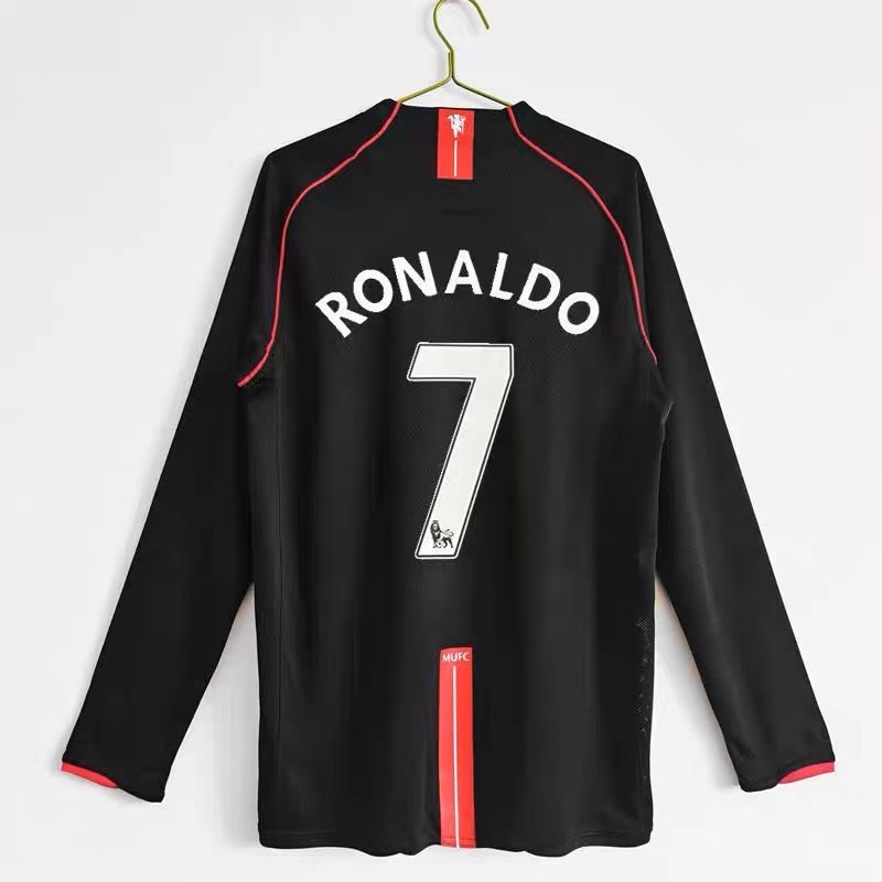 เสื้อกีฬาแขนสั้น ลายทีมชาติฟุตบอล MAN UTD RONALDO ROONEY 07 08 ชุดเยือน สําหรับผู้ชาย